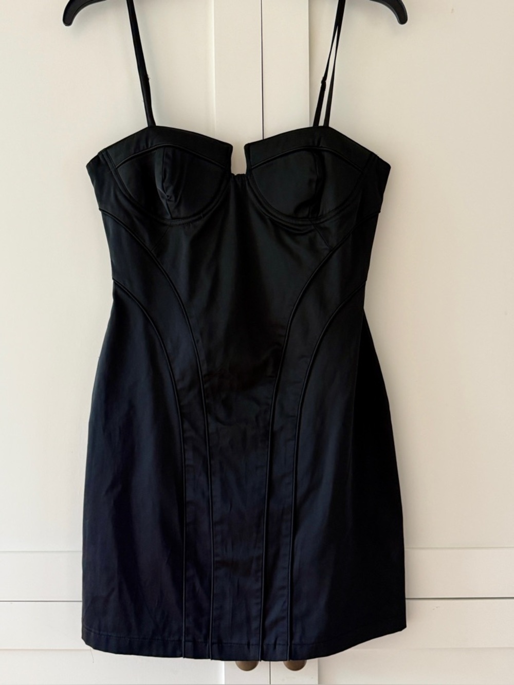 Walter by Walter Baker Black Bustier Cocktail Mini Dress, size S